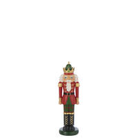 NUSSKNACKERFIGUR - Rot/Grün, Basics, Kunststoff/Stein (9/8/28cm)