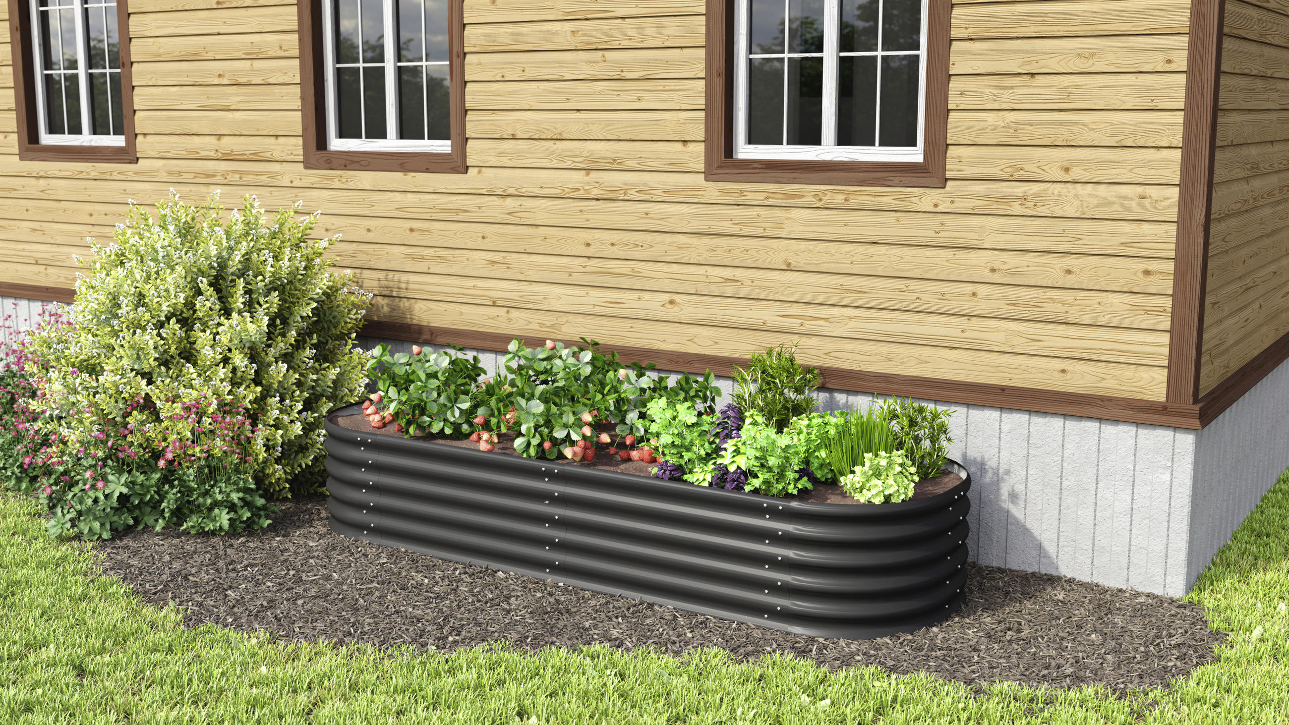 HOCHBEET-ERWEITERUNG 80/40,1/80 cm  - Schwarz, Basics, Metall (80/40,1/80cm)
