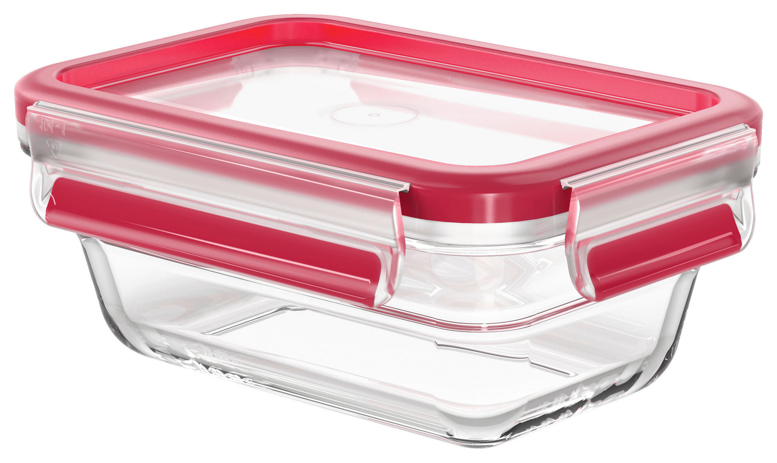 FRISCHHALTEDOSE 0,45 l  - Rot, Basics, Glas/Kunststoff (16,8/11,8/7cm) - Emsa