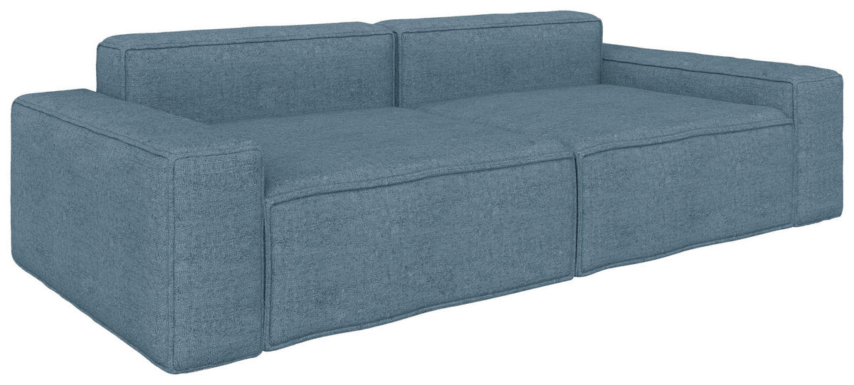 SCHLAFSOFA  mit Liegefunktion, Schlafen auf Sitzhöhe, Rücken echt Webstoff Petrol  - Petrol/Schwarz, KONVENTIONELL, Kunststoff/Textil (256/83/115cm) - Carryhome