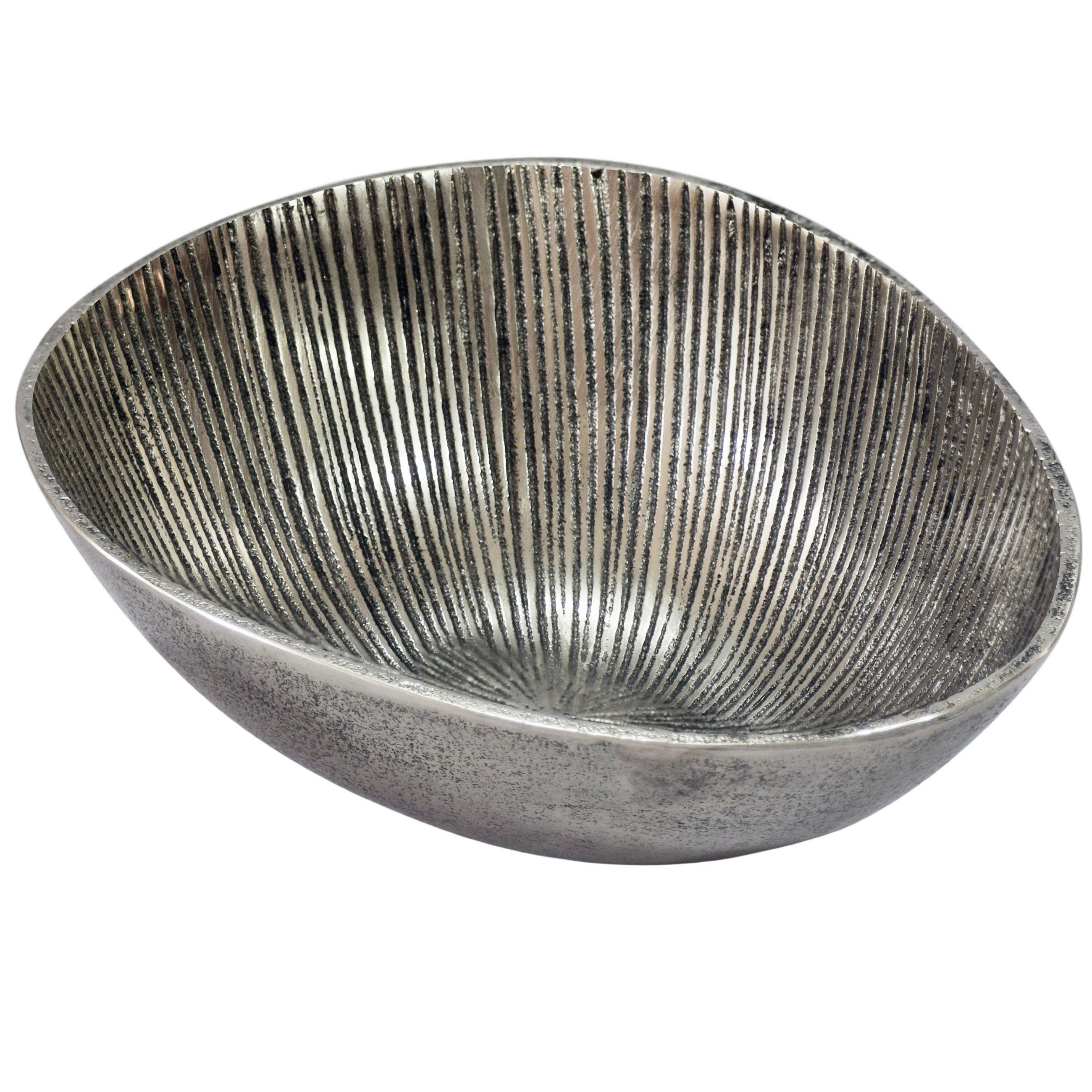 OBSTSCHALE  - Silberfarben, Design, Metall (30/10/24cm) - Livetastic