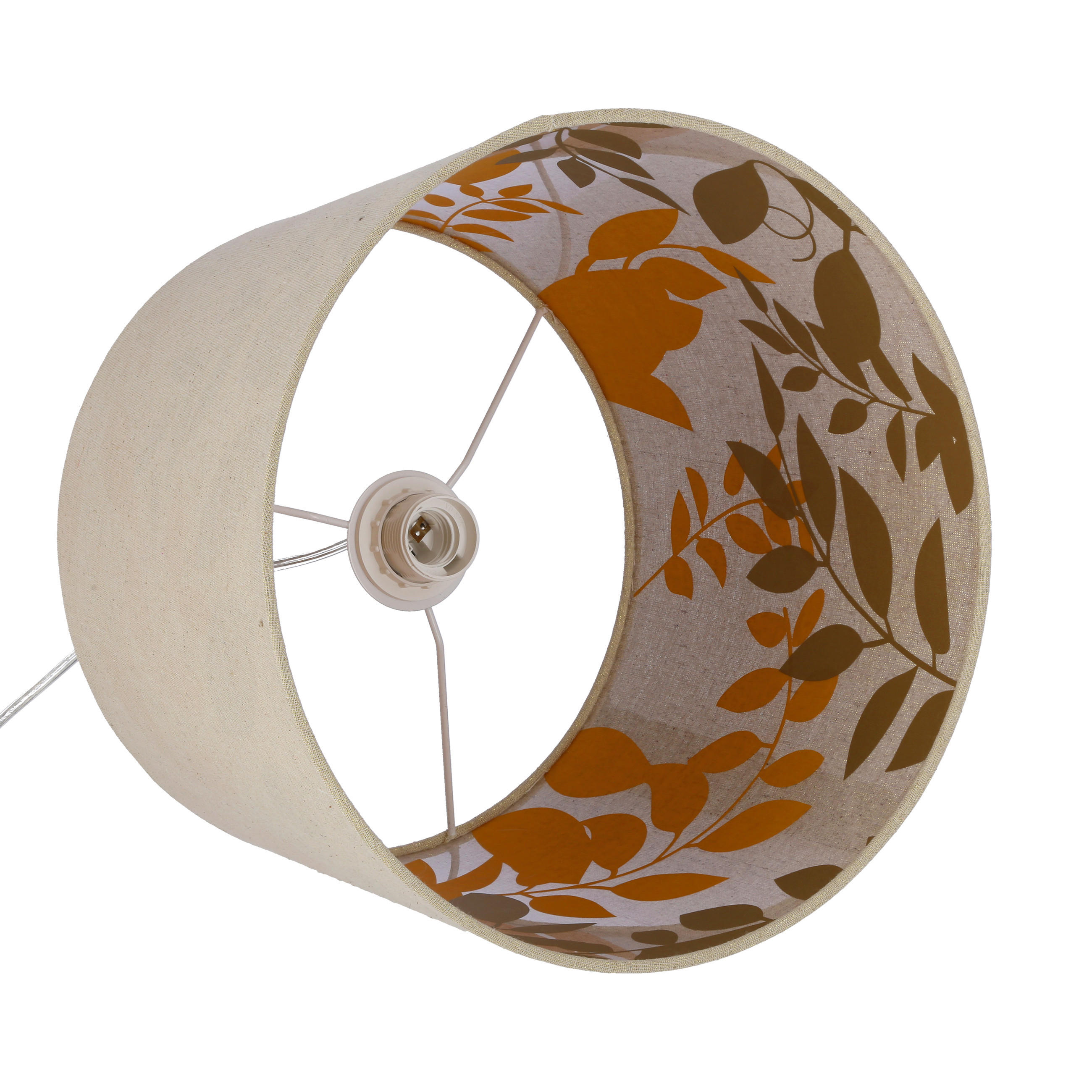 HÄNGLAMPA Mirage 35/35/110 cm  - beige/kromfärg, Basics, metall/plast (35/35/110cm)
