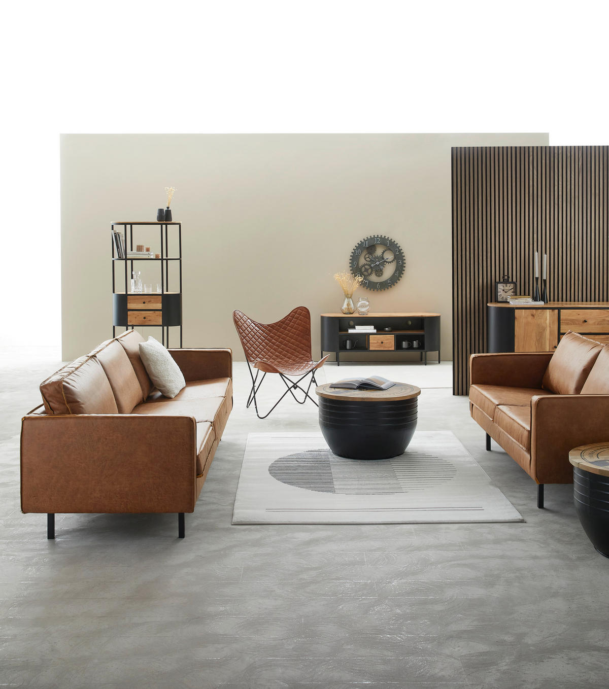 Ambia Home ETAJERĂ DE SINE STĂTĂTOARE 78/172/36 cm negru