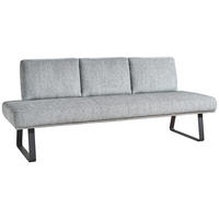 SITZBANK 224/92/78 cm  in Grau, Schwarz  - Schwarz/Grau, Design, Textil/Metall (224/92/78cm) - Dieter Knoll