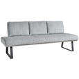 SITZBANK 224/92/78 cm  in Grau, Schwarz  - Schwarz/Grau, Design, Textil/Metall (224/92/78cm) - Dieter Knoll