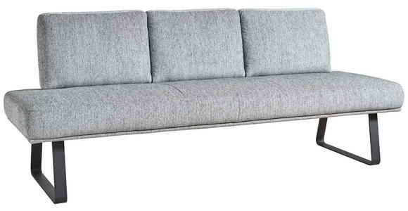SITZBANK 224/92/78 cm in Grau, Schwarz - Schwarz/Grau, Design, Textil/Metall (224/92/78cm) - Dieter Knoll