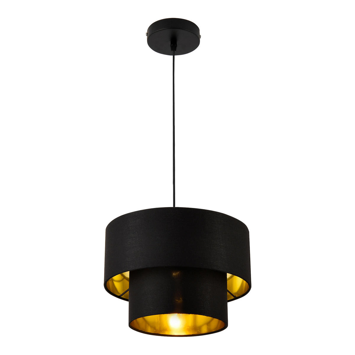 SVJETILJKA VISEĆA  30/149 cm      Lopar  - zlatne boje/crna, Trend, tekstil/plastika (30/149cm)