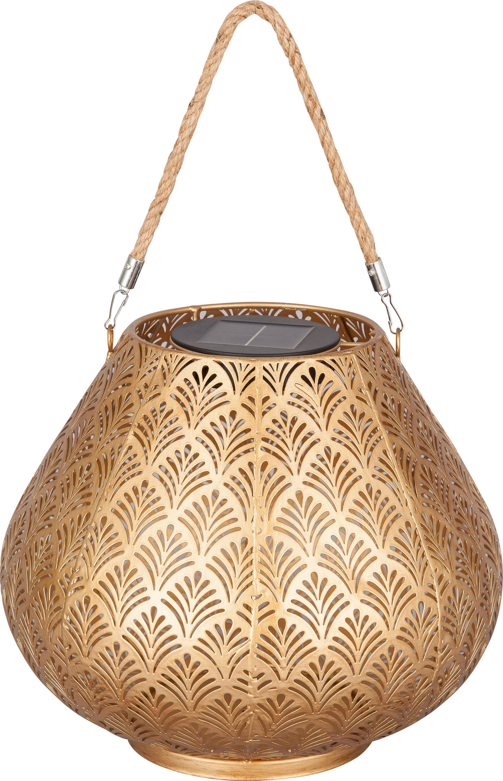 SOLARLEUCHTE - Goldfarben, Design, Kunststoff/Textil (29/24cm) - Ambia Garden
