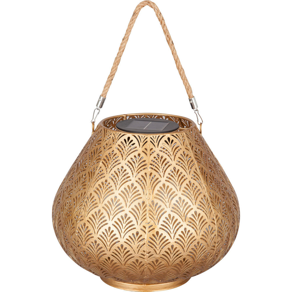 Thumbnail - Ambia Garden Solarleuchte, Gold, Metall, Kunststoff, Textil, rund, 24 cm, RoHS, CE, mit Schalter, transportabel, Lampen ...