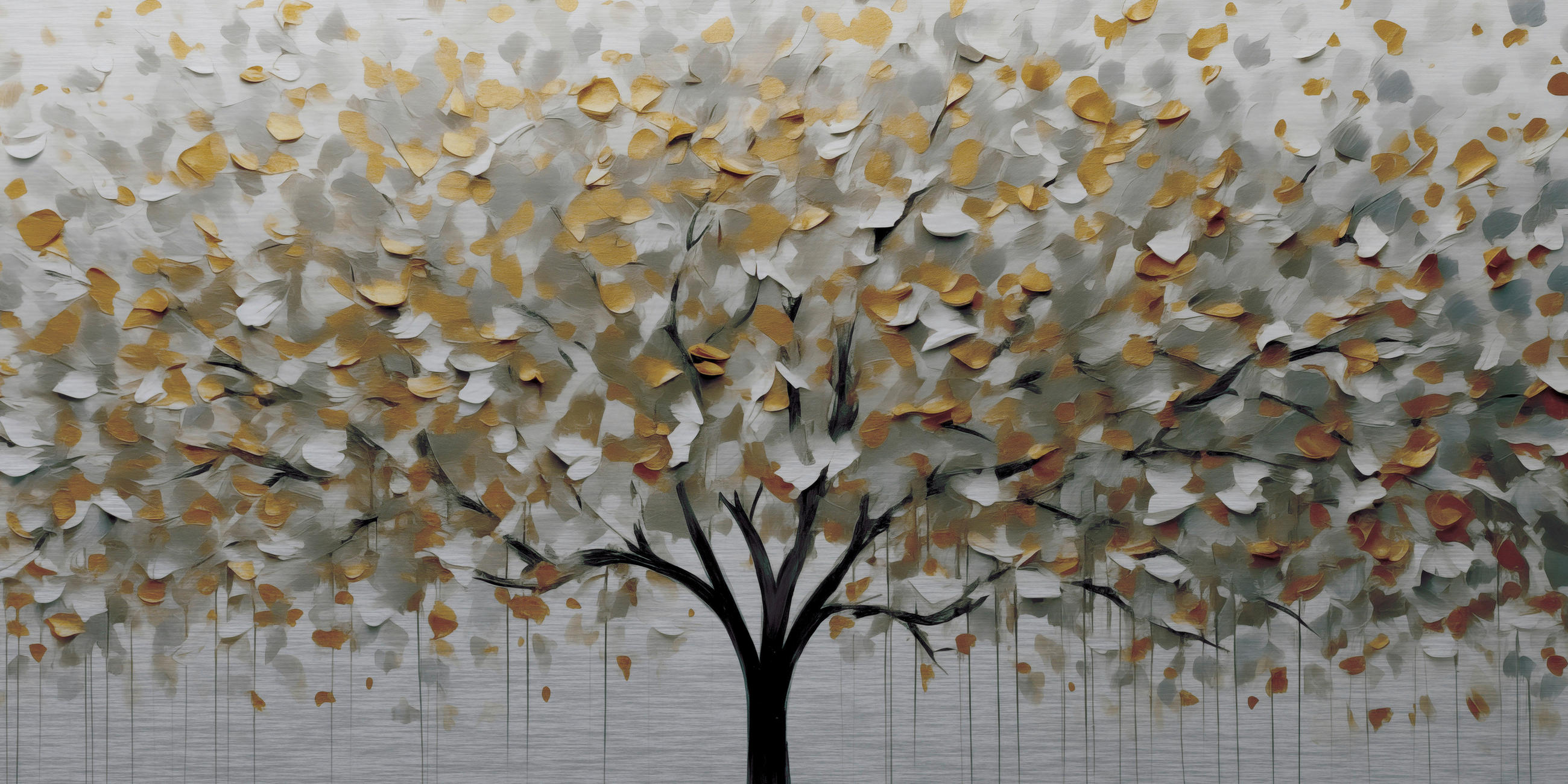 OBRAZ NA HLINÍKOVÉ DESCE, stromy, 100/50/2 cm