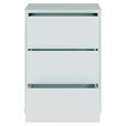NACHTSCHRANK 50/69/42 cm  - Silberfarben/Hellgrau, Trend, Holzwerkstoff/Kunststoff (50/69/42cm) - Carryhome