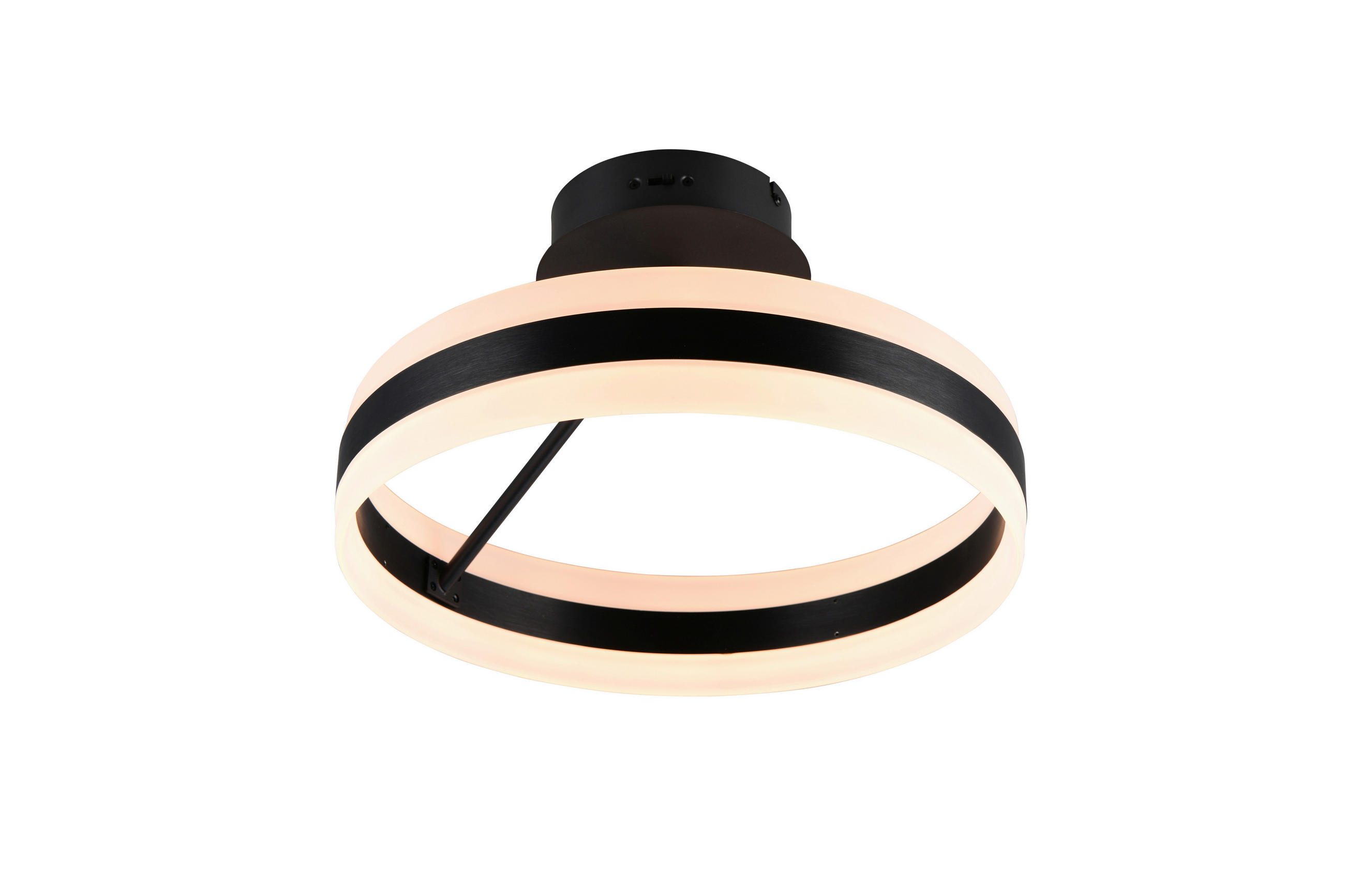 LED-DECKENLEUCHTE DIOS 40/24 cm   - Schwarz/Weiß, Design, Kunststoff/Metall (40/24cm)