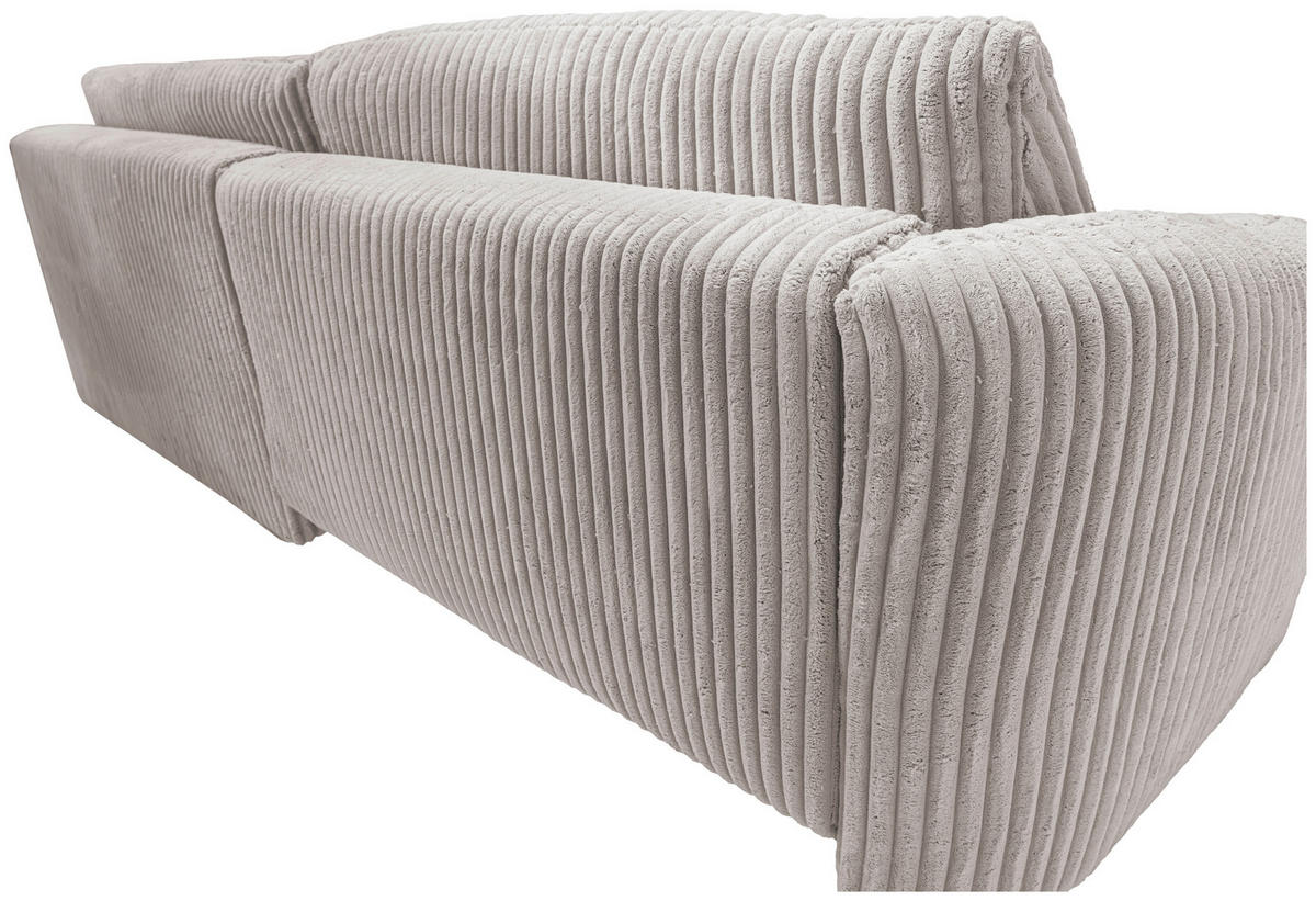 ECKSOFA in Cord Hellbraun  - Hellbraun/Gelb, Design, Kunststoff/Textil (161/284cm) - Livetastic