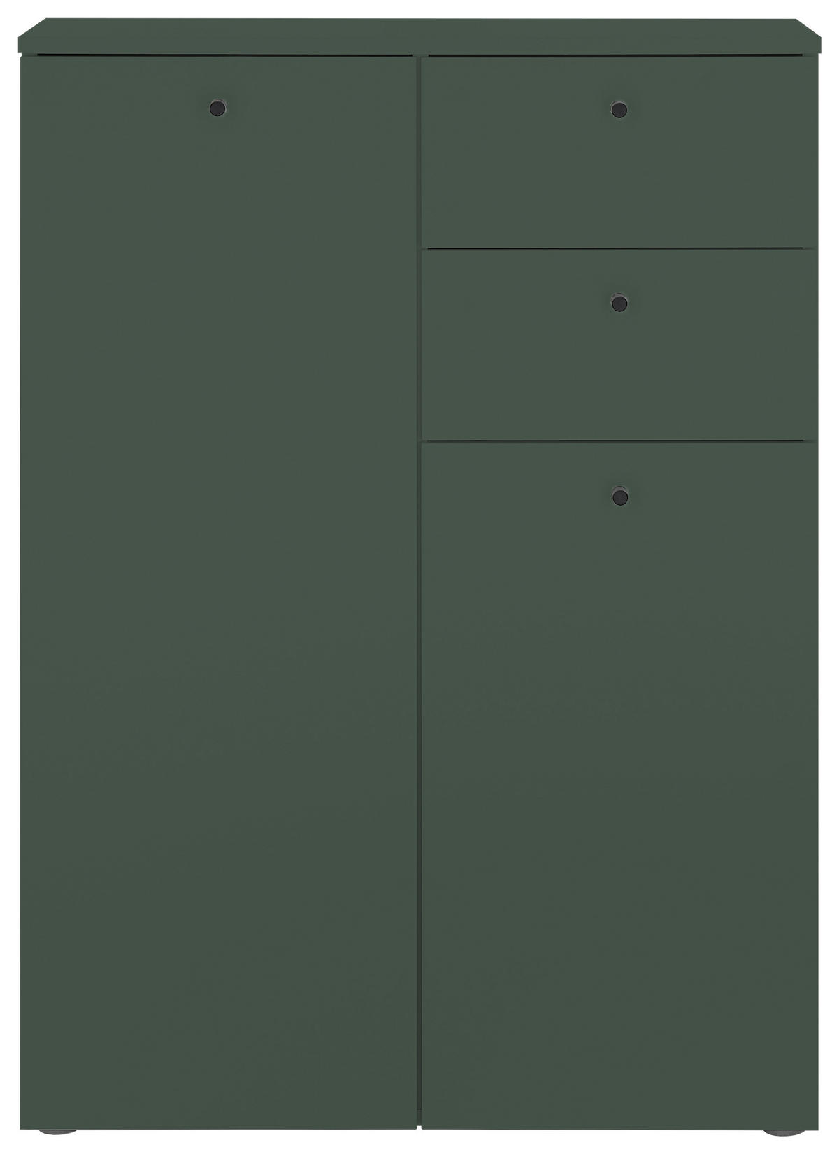 MIDISCHRANK 80/110/30 cm  - Schwarz/Grün, Modern, Holzwerkstoff/Kunststoff (80/110/30cm) - MID.YOU