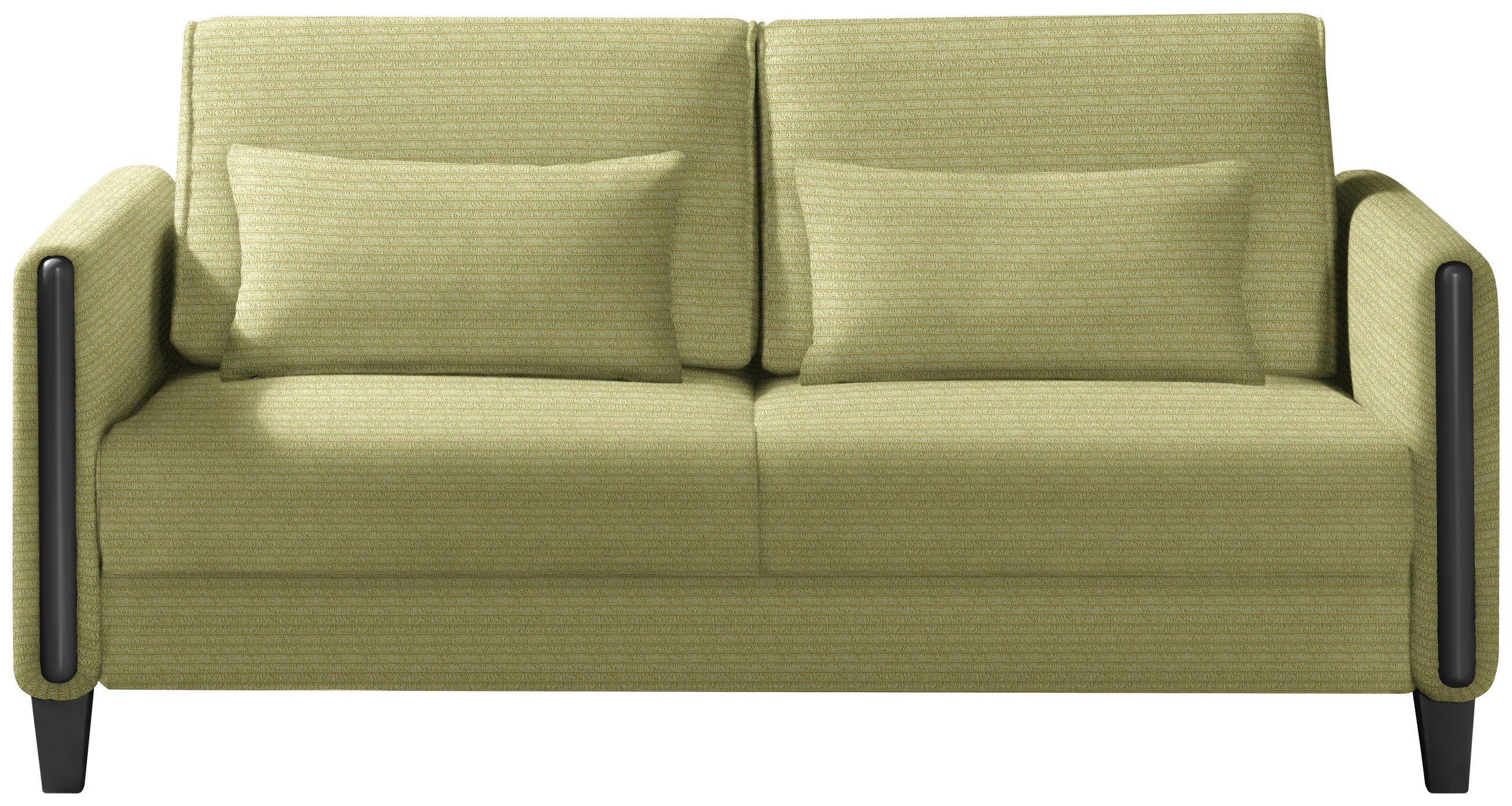 SCHLAFSOFA in Holz, Textil Schwarz, Hellgrün  - Schwarz/Hellgrün, Design, Holz/Textil (174/88/104cm) - Niels Andersson