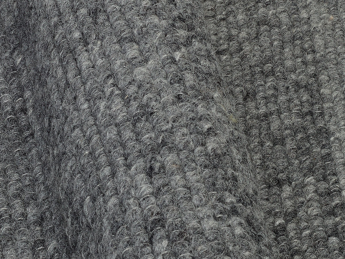 HANDWEBTEPPICH 60/90 cm Helsinki Anthrazit  - Anthrazit, Basics, Textil (60/90cm) - Linea Natura