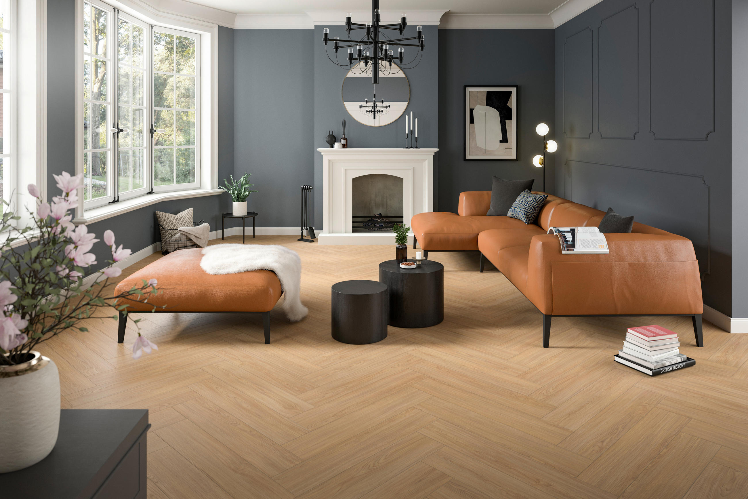 LAMINATBODEN Casella Eiche EGGER Nature Sense Herringbone  per  m² - Eichefarben/Braun, KONVENTIONELL, Holzwerkstoff (84/16.8/0.8cm) - Egger Holzwerkstoffe