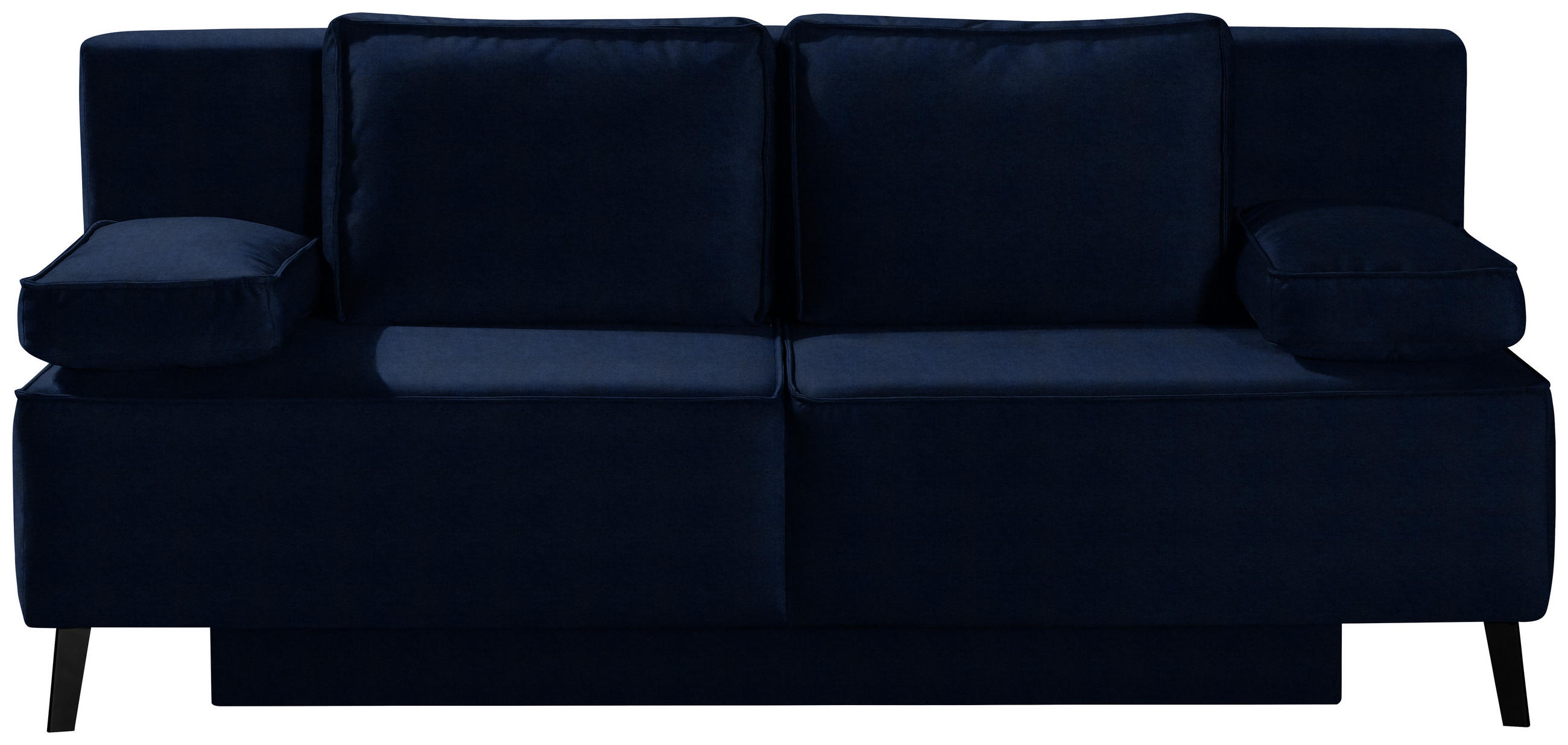 SCHLAFSOFA in Dunkelblau  - Schwarz/Dunkelblau, KONVENTIONELL, Textil/Metall (197/91/88cm) - Novel