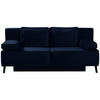 SCHLAFSOFA in Dunkelblau  - Schwarz/Dunkelblau, KONVENTIONELL, Textil/Metall (197/91/88cm) - Novel