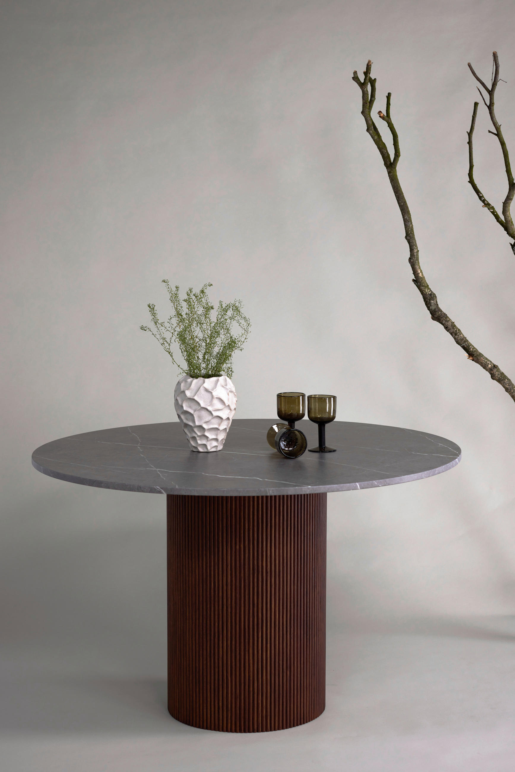 MATBORD i trämaterial, trä, glas 120/74 cm - grå/mörkbrun, Design, trämaterial/trä (120/74cm) - Niels Andersson