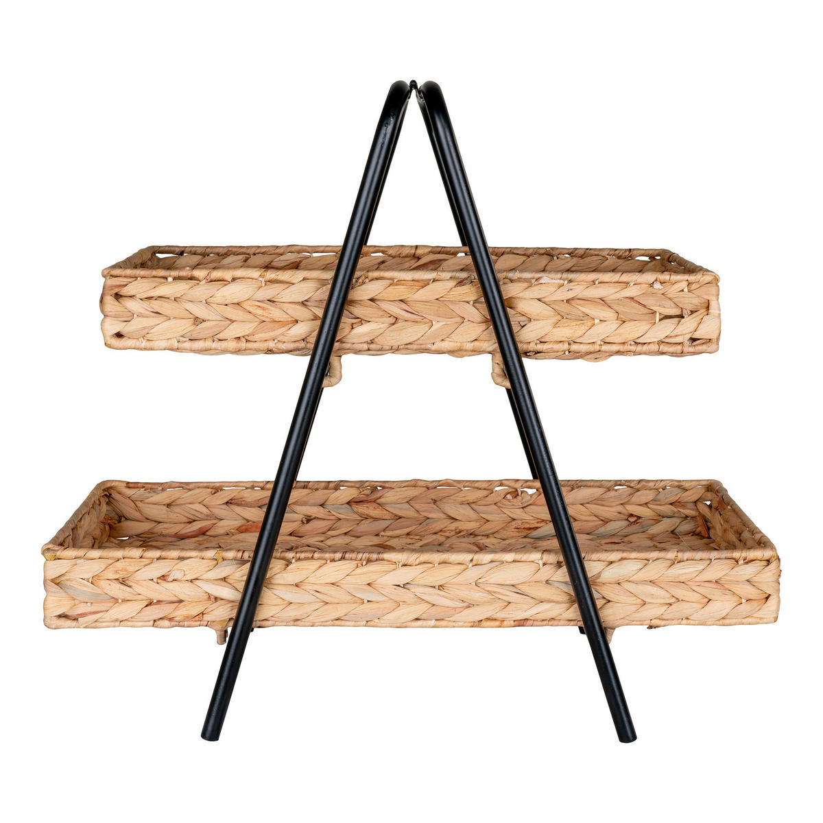 TABLETT Holz Wasserhyazinthe  - Schwarz/Braun, Design, Holz (42/43.5/23cm)