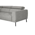 ECKSOFA in Webstoff Beige  205/280 cm  - Beige/Schwarz, Design, Textil/Metall (205/280cm) - Xora