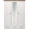 KLEIDERSCHRANK  in Weiß, Trüffeleichefarben  - Trüffeleichefarben/Graphitfarben, LIFESTYLE, Holzwerkstoff/Metall (148/201/62cm) - Carryhome