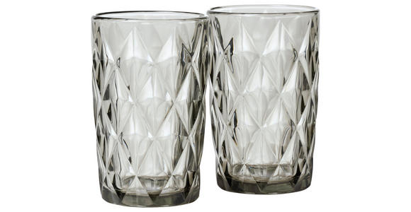 TRINKGLAS 360 ml  - Grau, Basics, Glas (8/12,7cm) - Novel