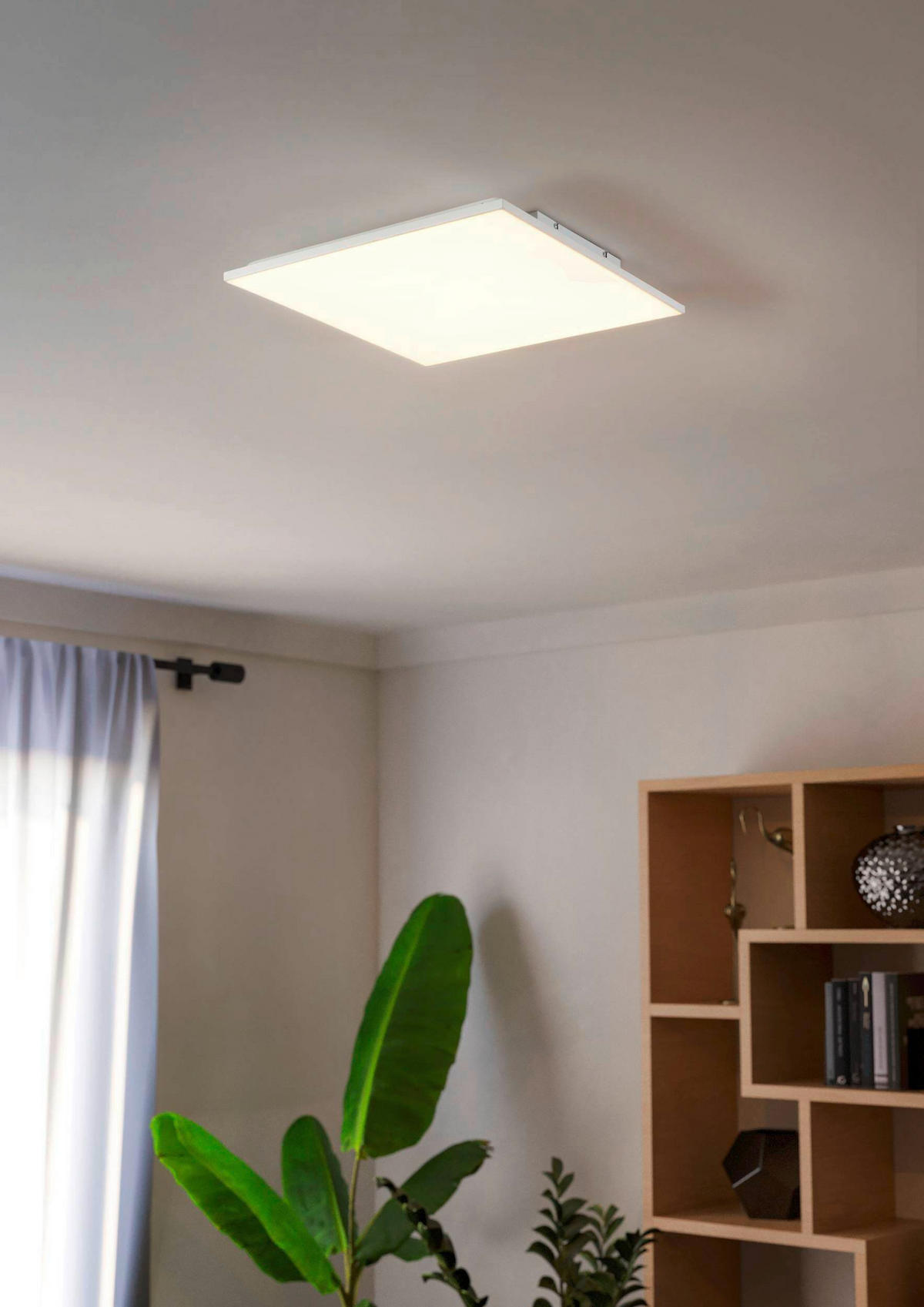 DECKENLEUCHTE    43,7/43,7/6,2 cm  - Weiß, Basics, Metall (43,7/43,7/6,2cm) - Eglo