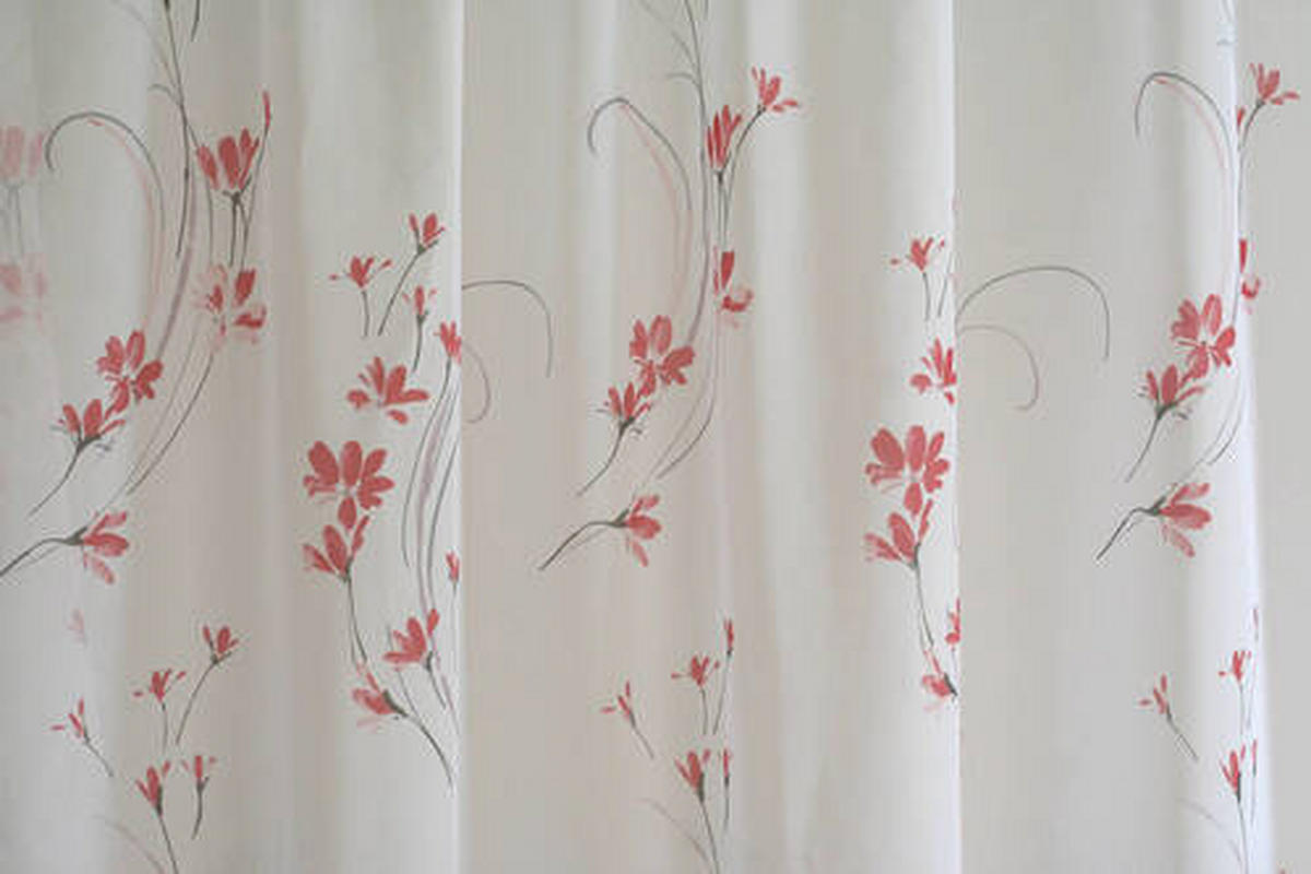 PERDEA  - alb/roșu, Basics, textil (295cm)