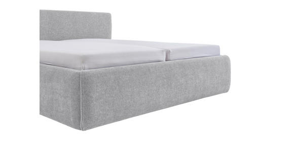 POLSTERBETT Bettkasten, Lattenroste Hellgrau 160/200 cm  - Birkefarben/Buchefarben, Design, Holz/Textil (160/200cm) - Xora