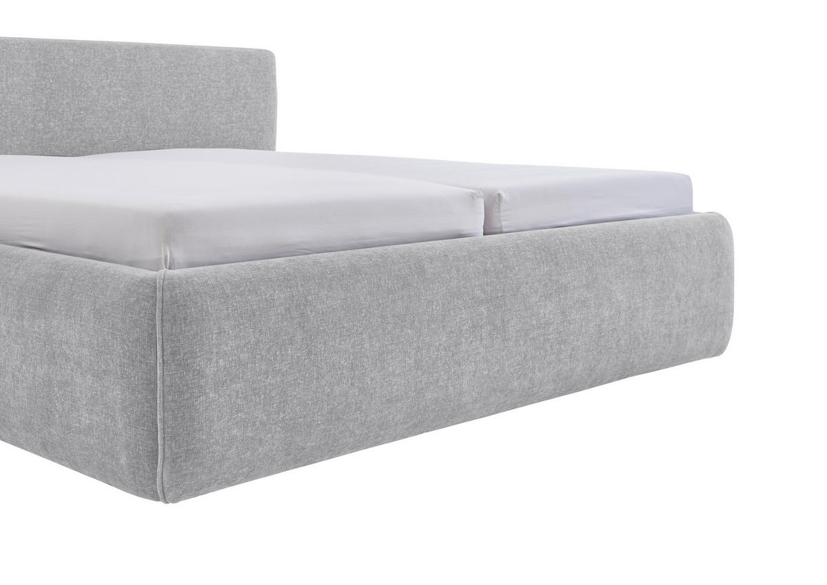 POLSTERBETT Hellgrau 240/200 cm  - Hellgrau, Design, Textil (240/200cm) - Xora