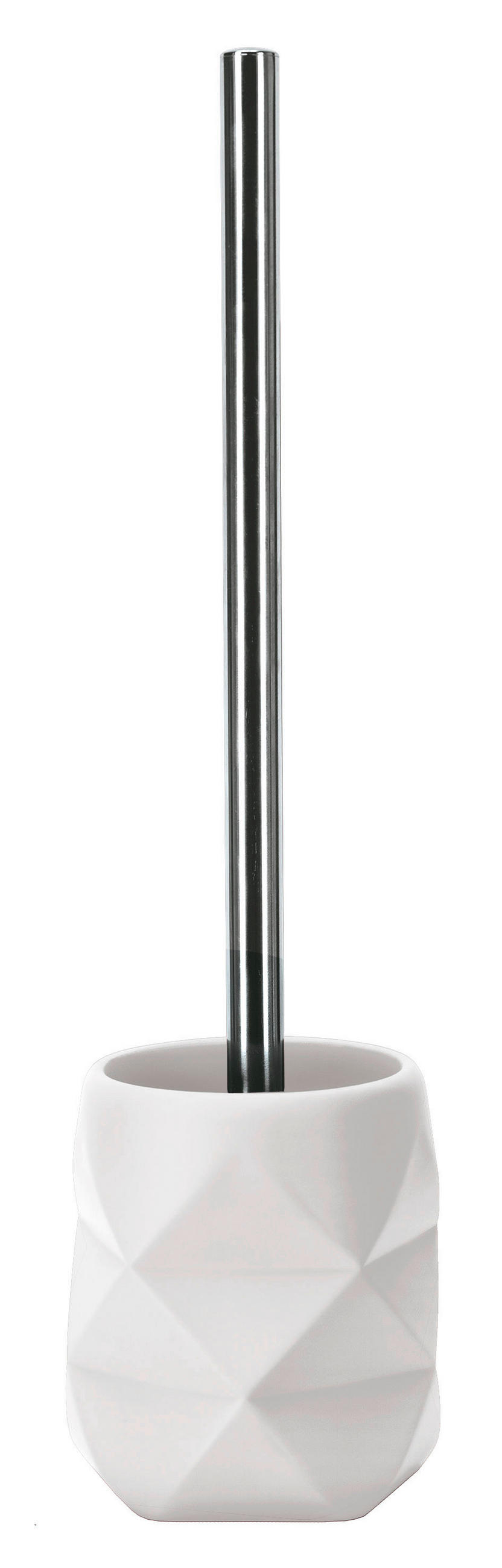WC-BÜRSTENGARNITUR - Silberfarben/Weiß, Design, Kunststoff (10,6/39cm) - Kleine Wolke