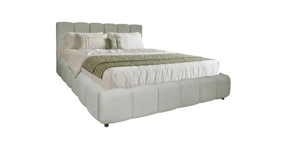 POLSTERBETT Lattenrost, Bettkasten Hellgrau 140/200 cm  - Hellgrau/Schwarz, KONVENTIONELL, Holz/Kunststoff (140/200cm) - Carryhome