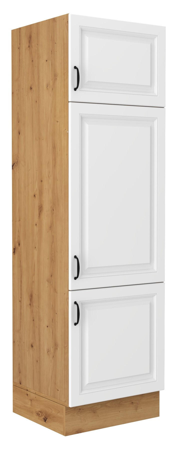OMARA ZA VGRADNJO NAPRAV - črna/bela, Konvencionalno, kovina/leseni material (60/205/57cm) - Xora