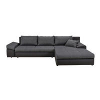 ECKSOFA Anthrazit, Dunkelgrau Webstoff  - Dunkelgrau/Anthrazit, Design, Kunststoff/Textil (313/215cm) - Carryhome