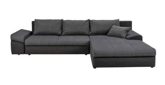 ECKSOFA in Webstoff Anthrazit, Dunkelgrau  - Dunkelgrau/Anthrazit, Design, Kunststoff/Textil (313/215cm) - Carryhome