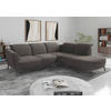 ECKSOFA ZOE E Graphitfarben Flachgewebe  - Schwarz/Graphitfarben, KONVENTIONELL, Textil/Metall (300/267cm) - Sit & More