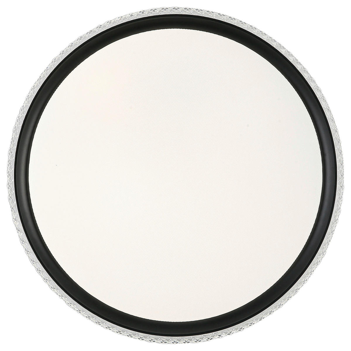 DECKENLEUCHTE  40/6 cm    - Transparent/Schwarz, Trend, Kunststoff/Metall (40/6cm) - Novel