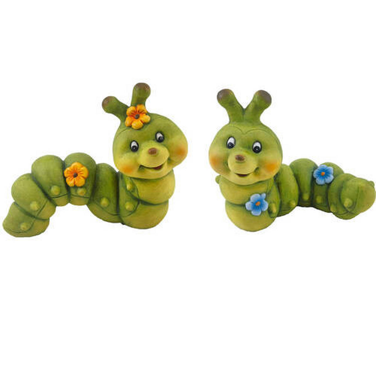 OKRASNA GOSENICA - modra/rumena, Trendi, keramika (20,7/16,5/9,8cm)