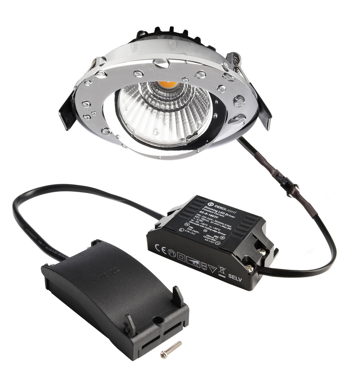 LED-EINBAUSPOT - Chromfarben, Konventionell, Metall (8,2/8,2/4,1cm)