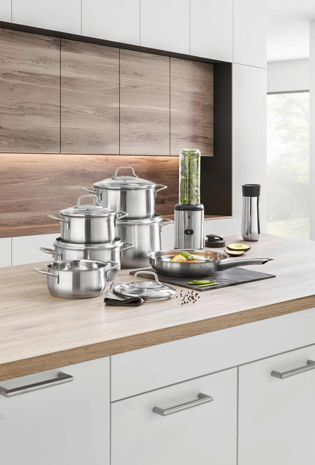 KOCHTOPFSET Brilliant 6-teilig  - Klar/Edelstahlfarben, Design, Glas/Metall - WMF