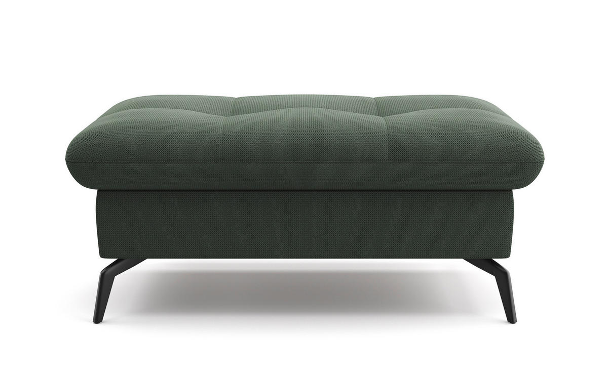 HOCKER in Textil Grün  - Schwarz/Grün, Konventionell, Textil/Metall (102/47/69cm) - Sit & More