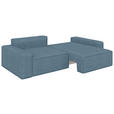 SCHLAFSOFA in Webstoff Petrol  - Petrol/Schwarz, KONVENTIONELL, Kunststoff/Textil (256/83/115cm) - Carryhome