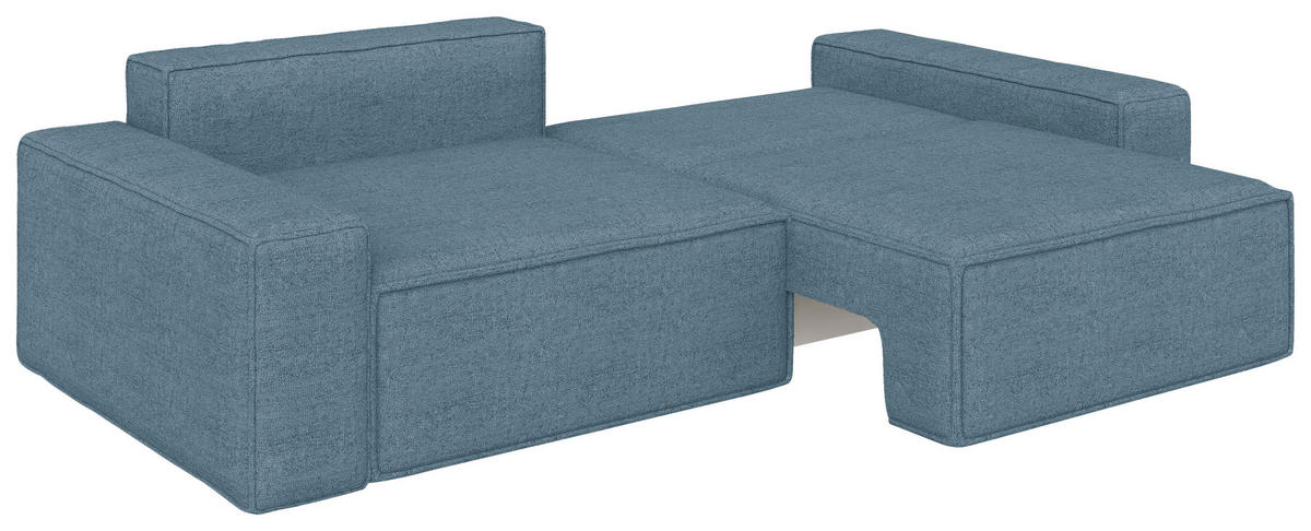 SCHLAFSOFA  mit Liegefunktion, Schlafen auf Sitzhöhe, Rücken echt Webstoff Petrol  - Petrol/Schwarz, KONVENTIONELL, Kunststoff/Textil (256/83/115cm) - Carryhome
