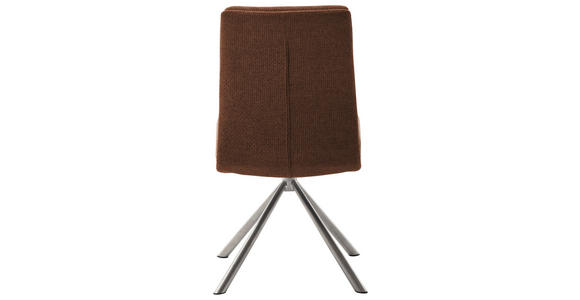 STUHL in Edelstahl Webstoff Metall, Textil - Edelstahlfarben/Rostfarben, Design, Textil/Metall (47/90/64cm) - Dieter Knoll