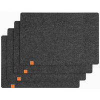 TISCHSET LIFE STYLE Textil Filz Anthrazit 4 Stück 45/30 cm  - Anthrazit, Basics, Textil (45/30cm) - Justinus