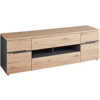 LOWBOARD - Schwarz/Graphitfarben, Design, Holzwerkstoff/Kunststoff (192/62/47cm) - Voleo