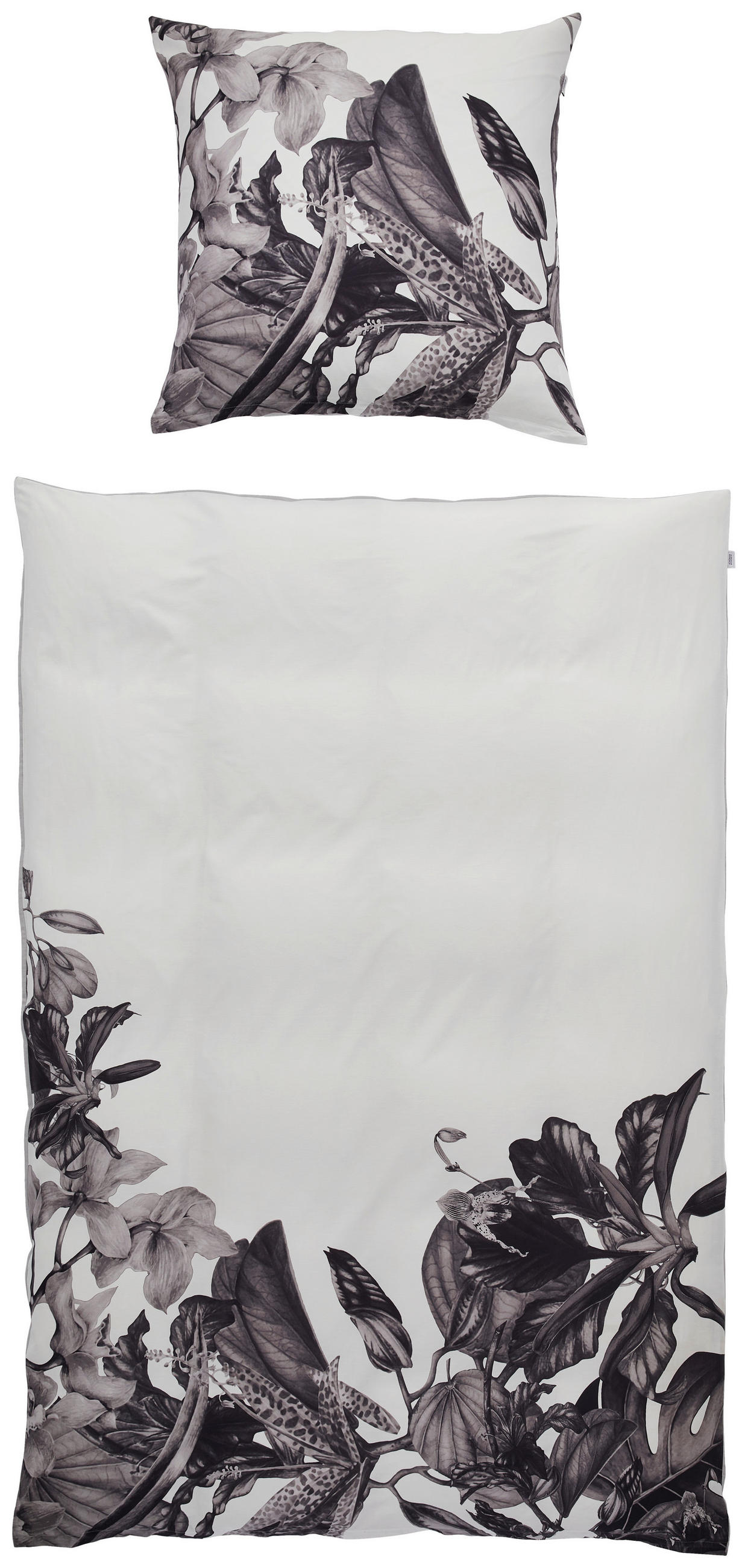 WENDEBETTWÄSCHE Satin 135/200 cm - Anthrazit/Creme, Design, Textil (135/200cm) - Schöner Wohnen