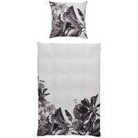 WENDEBETTWÄSCHE Satin 135/200 cm  - Anthrazit/Creme, Design, Textil (135/200cm) - Schöner Wohnen